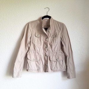 LOFT Cargo Jacket Tan Khaki Lightweight